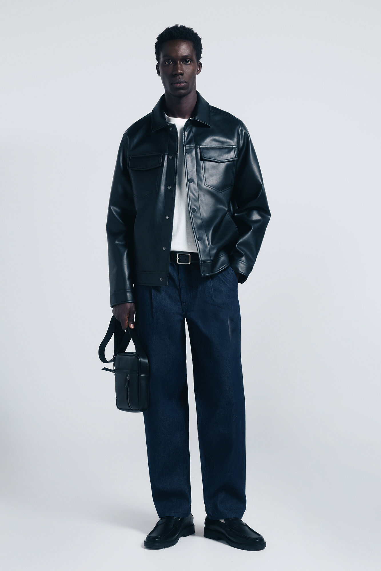 Faux leather jacket
