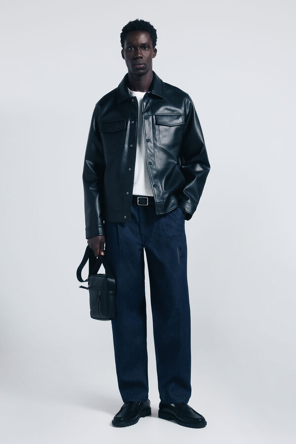 Springfield Blouson effet cuir noir