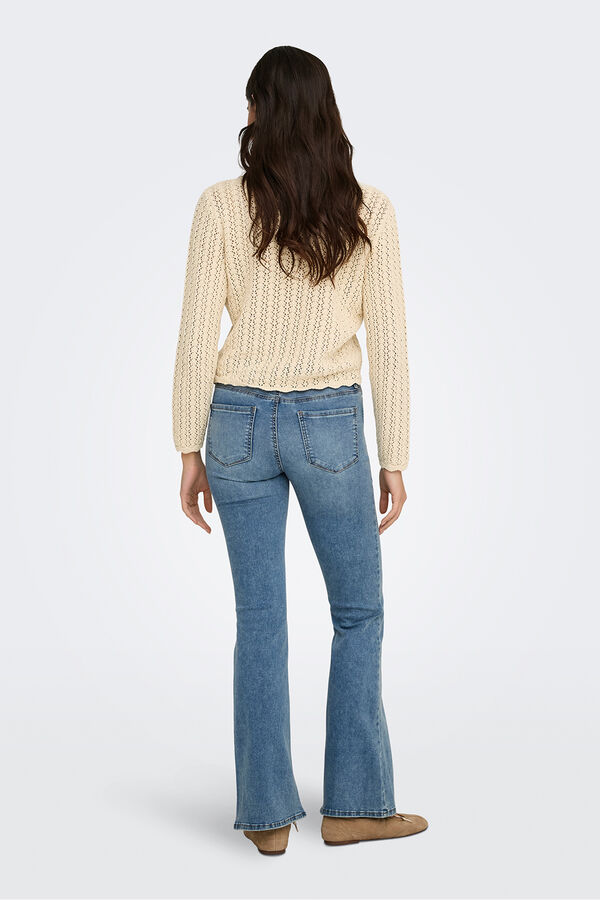 JDY Openwork knit jersey-knit grey