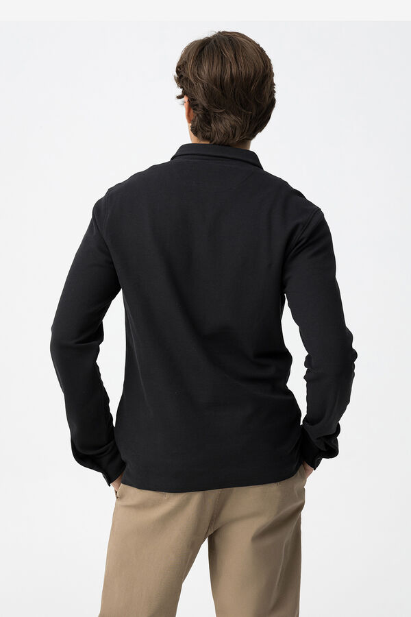 Tiffosi long sleeve polo shirt blue