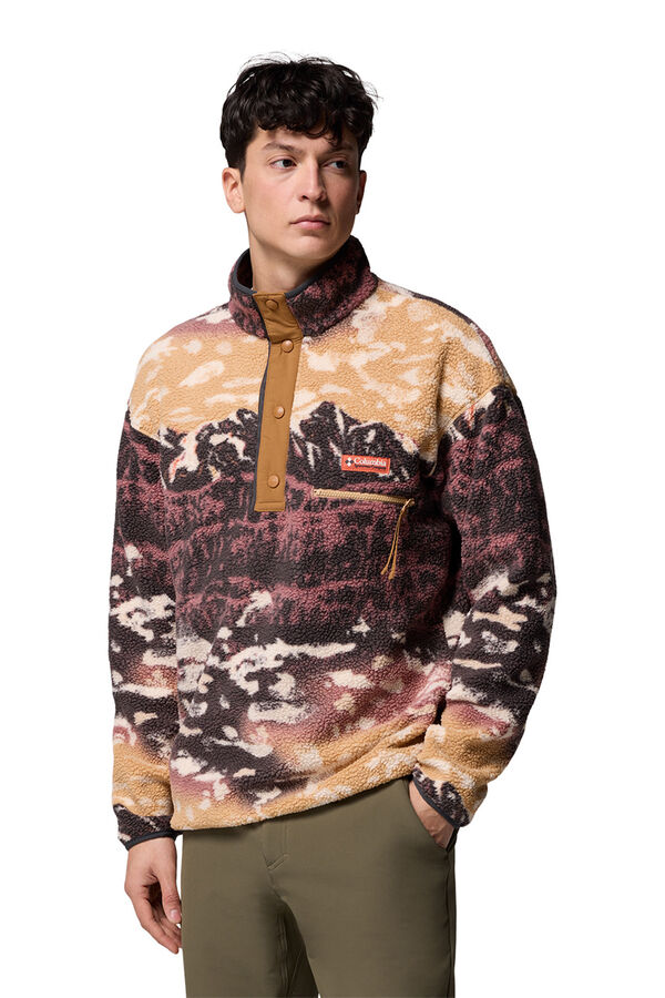 Columbia Fleece mit Druckkn&ouml;pfen Nude