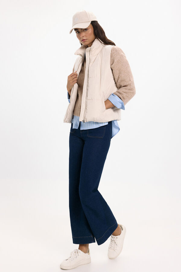 JDY Chaleco acolchado gris