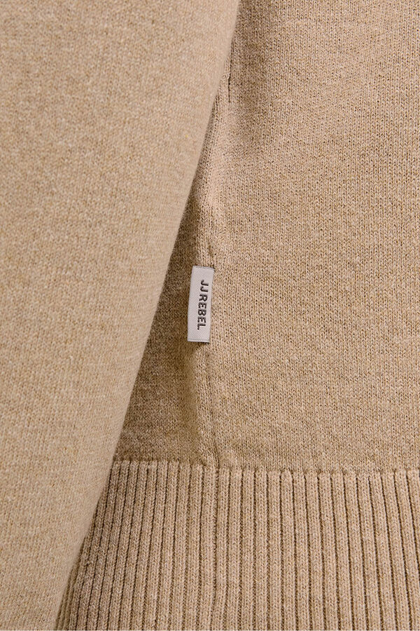 JJ REBEL Neck zip fastening jumper grey