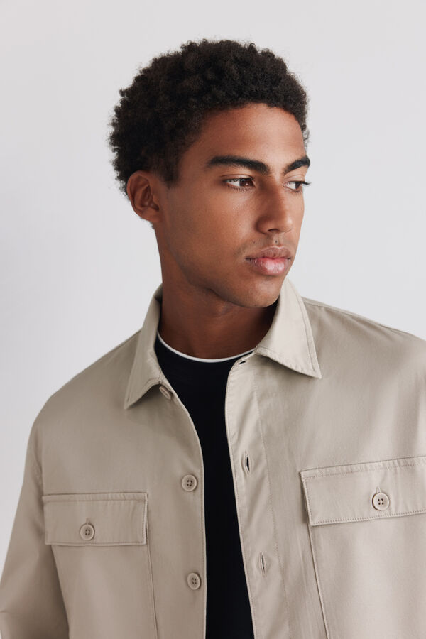 Springfield Oversize fit overshirt nude