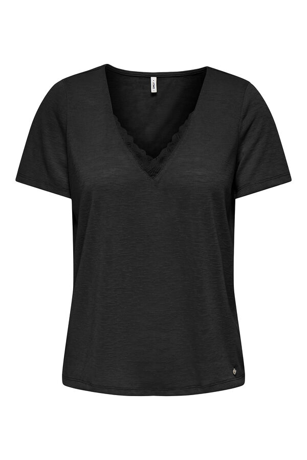 Only regular fit short sleeve t-shirt Crna