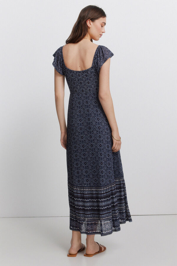 Springfield Haljina sa printom i karnerima Plava