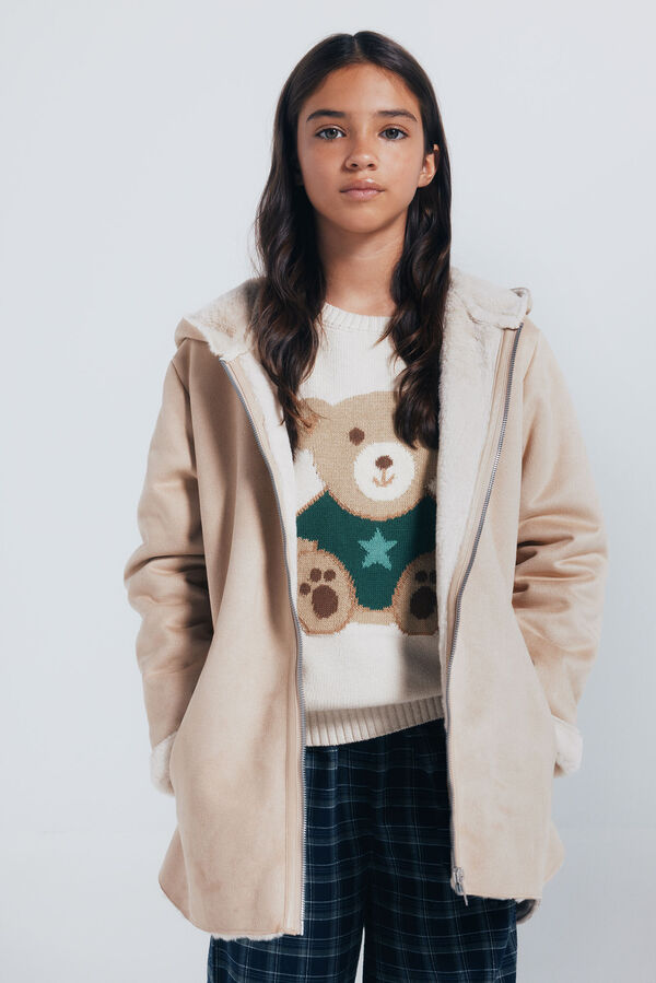 Springfield Kids Jaqueta com fecho-éclair para menina cru