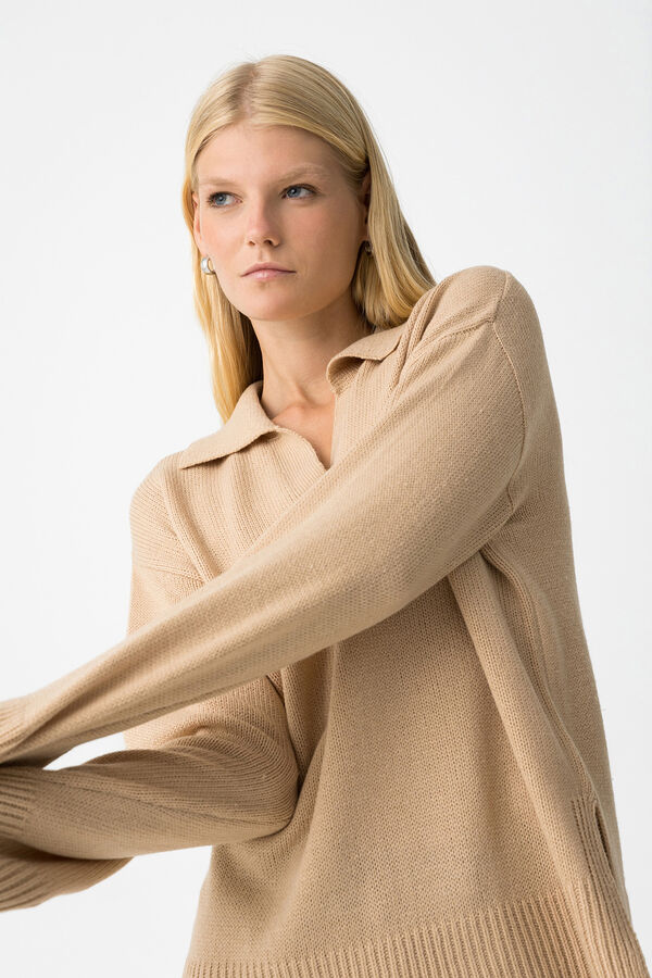 Tiffosi Jersey Relaxed con Cuello nude