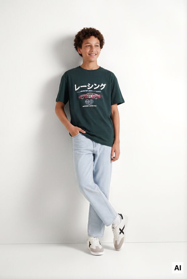 Springfield Kids Red short sleeve car T-shirt KIDS green