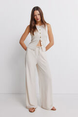 Springfield Wide long trousers nude