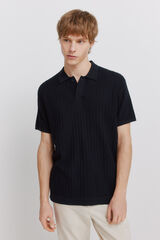 Springfield Basic structured polo shirt blue