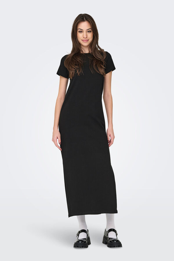 JDY Vestido largo ajustado negro