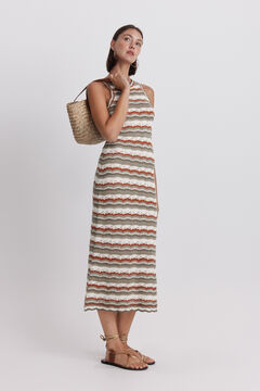 Springfield Vestido de malha multicolor