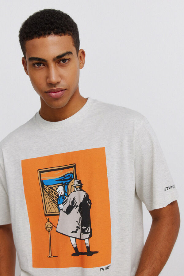 Springfield Camiseta TvBoy Grito gris