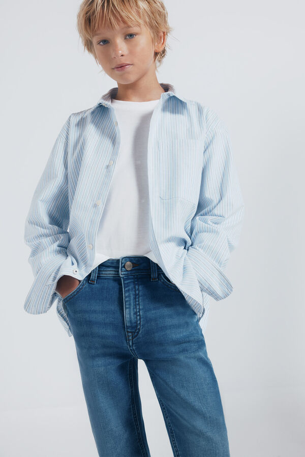 Springfield Kids Calças com cotoveleiras infantis azul