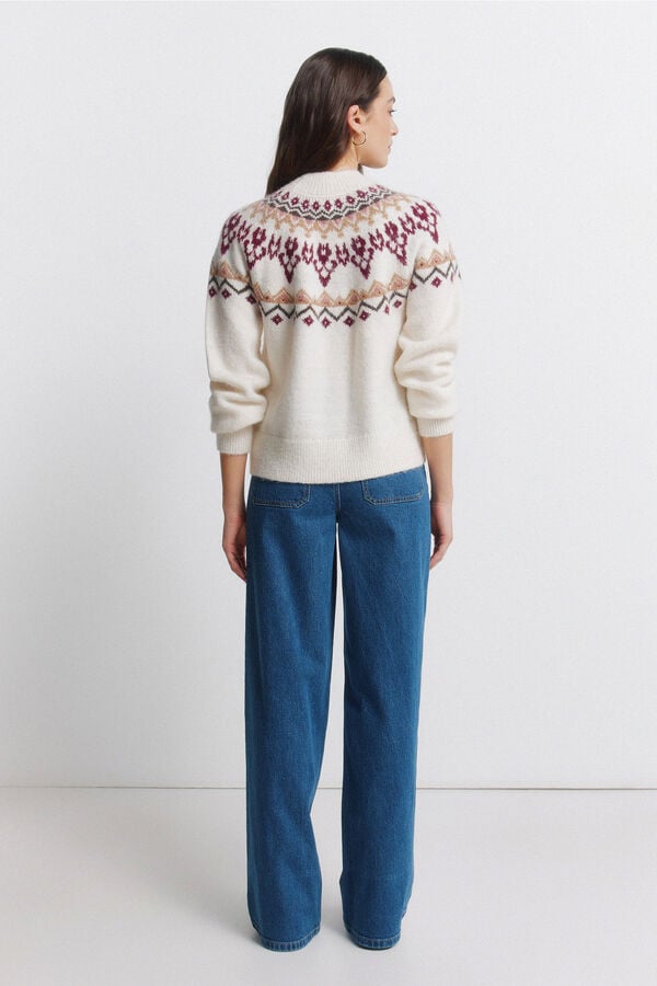 Springfield Super wide jeans with patch pockets blue