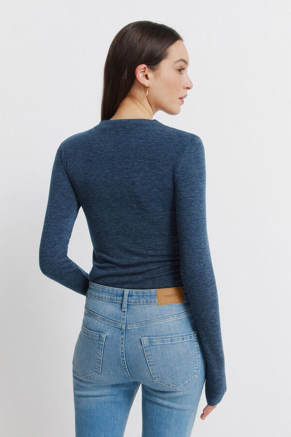 Springfield T-shirt franzida azul