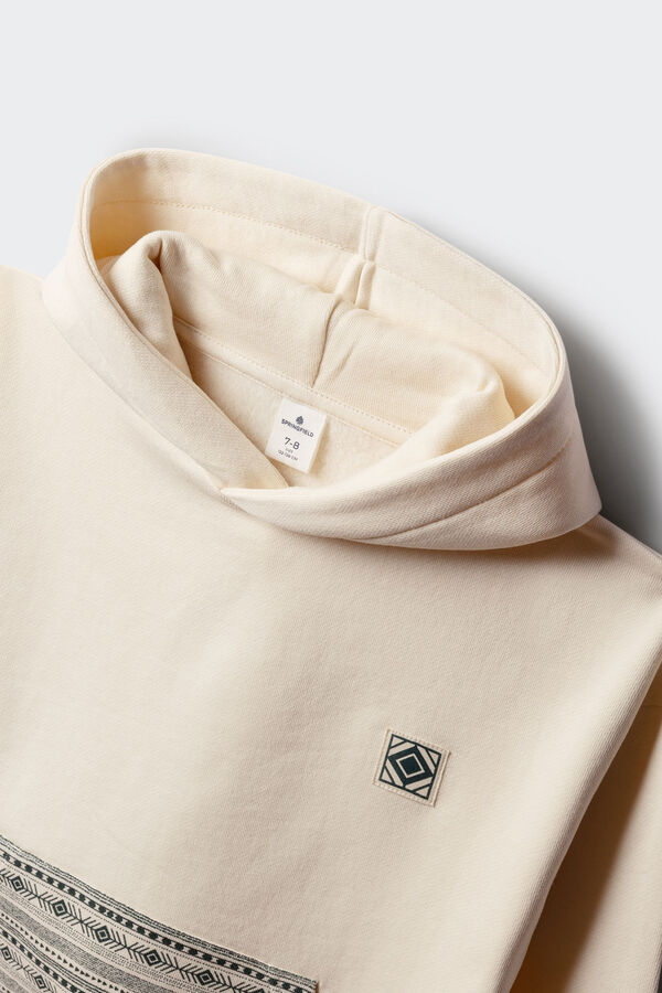 Springfield Kids Sudadera etnico bolsillo ni&ntilde;o blanco