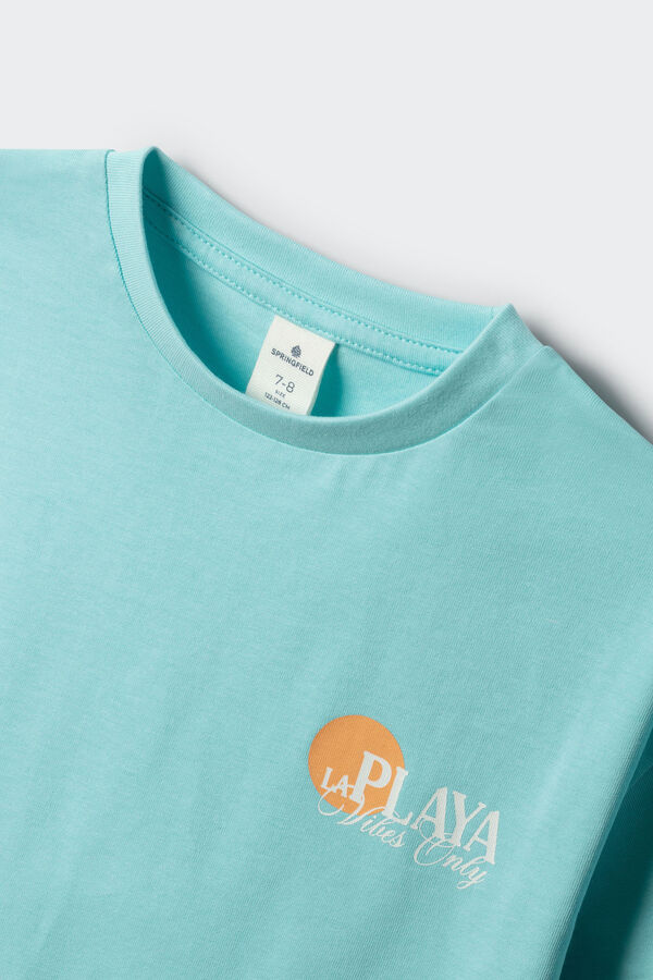 Springfield Kids Dečija majica kratkih rukava za plažu Crna