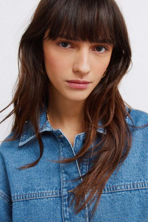 Springfield Cotton denim jacket blue