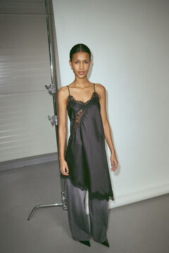 JDY Vestido corto lencero