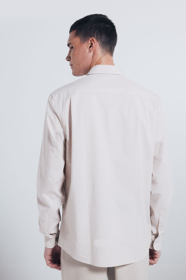 Springfield Cotton shirt with edging nude