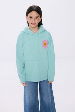 Springfield Sweatshirt flor com capuz para menina óleo