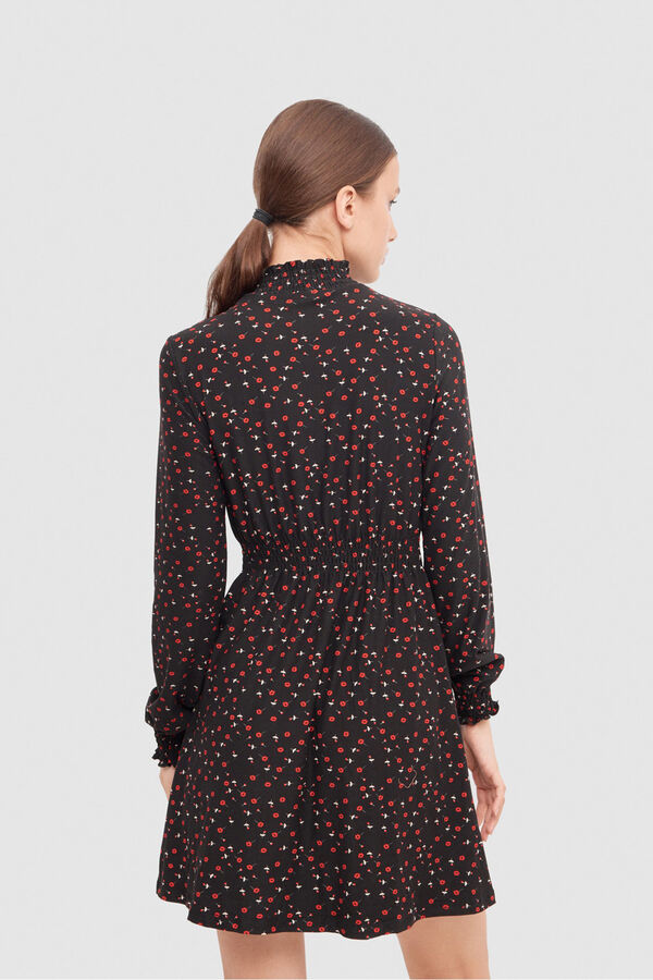 Inside Floral Print Dress black