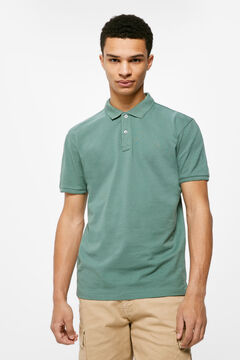 Springfield Essential slim fit piqué polo shirt green
