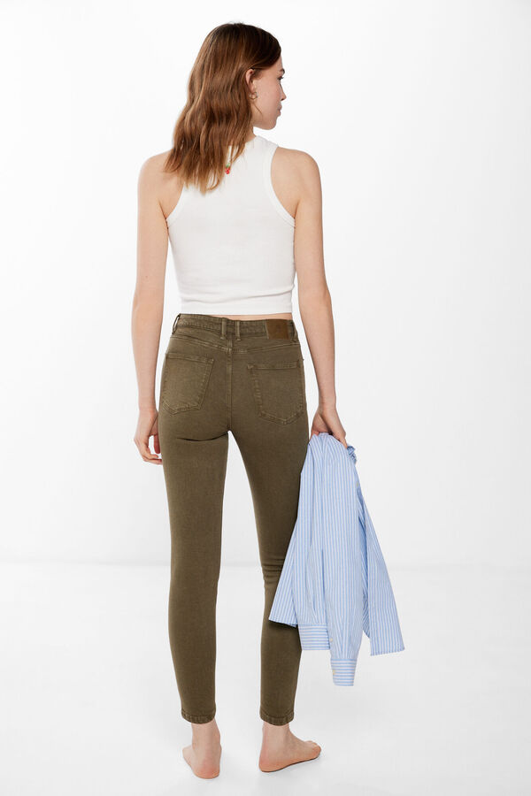 Springfield Slim cropped colour jeans grey