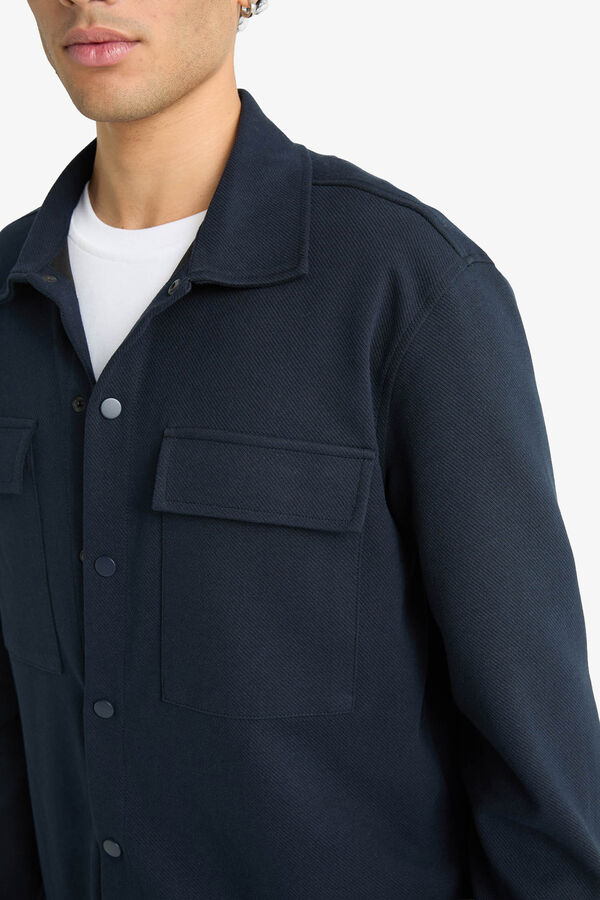 DeFacto Long sleeve shirt blue