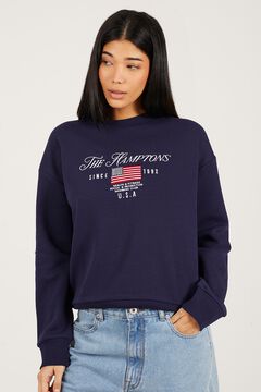 Brave Soul Sweatshirt com bordado frontal azul