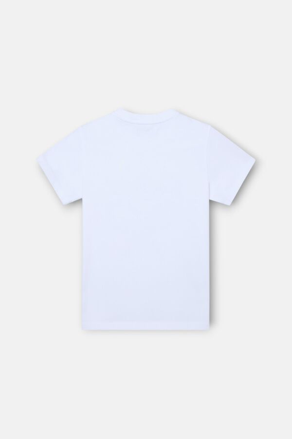 Silbon kids Striped short-sleeved T-shirt white