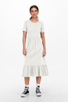 Springfield Short-sleeved midi dress  white