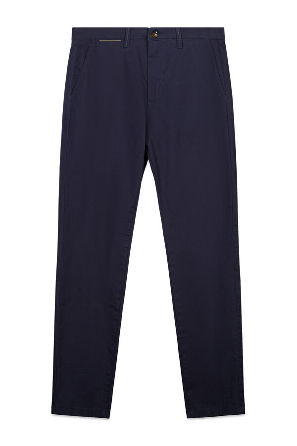 Springfield Micro-printed slim fit chinos blue