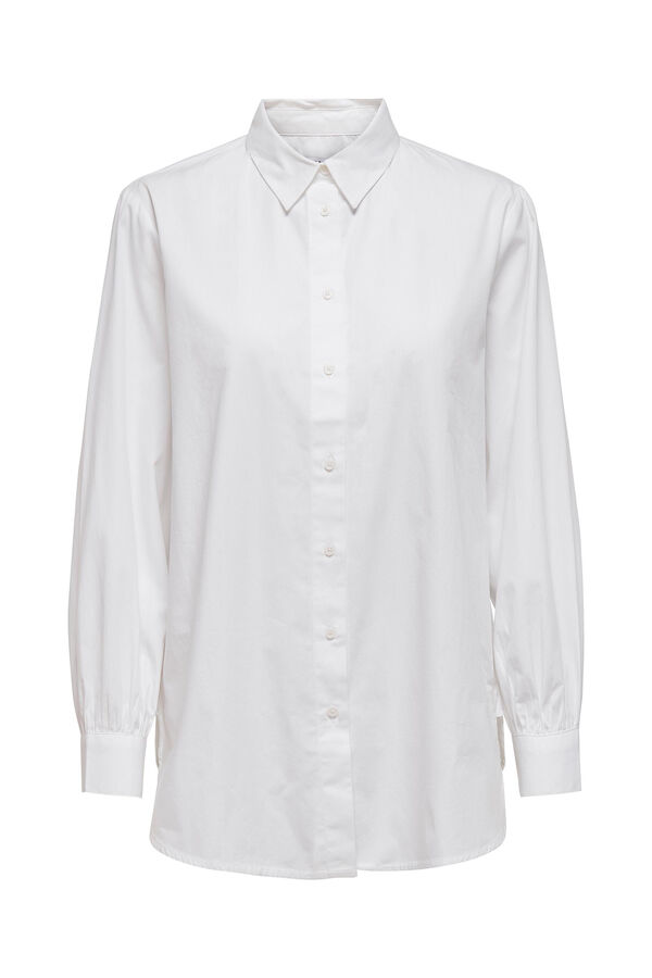 Springfield Camisa oversize de manga larga blanco