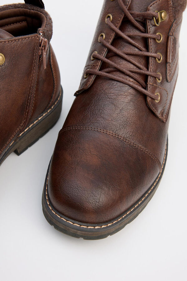 Springfield Boots with combined collar brun
