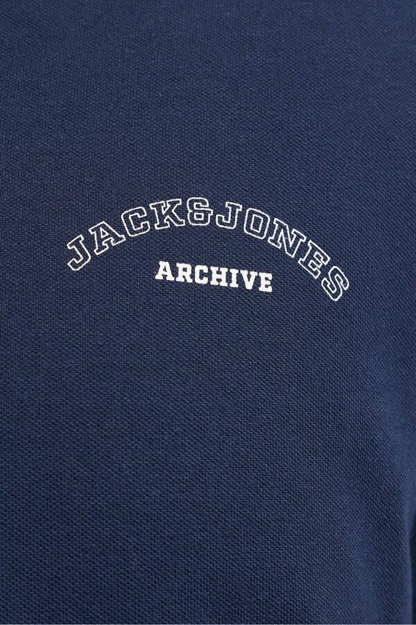Jack & Jones PLUS Basic short sleeve polo shirt blue