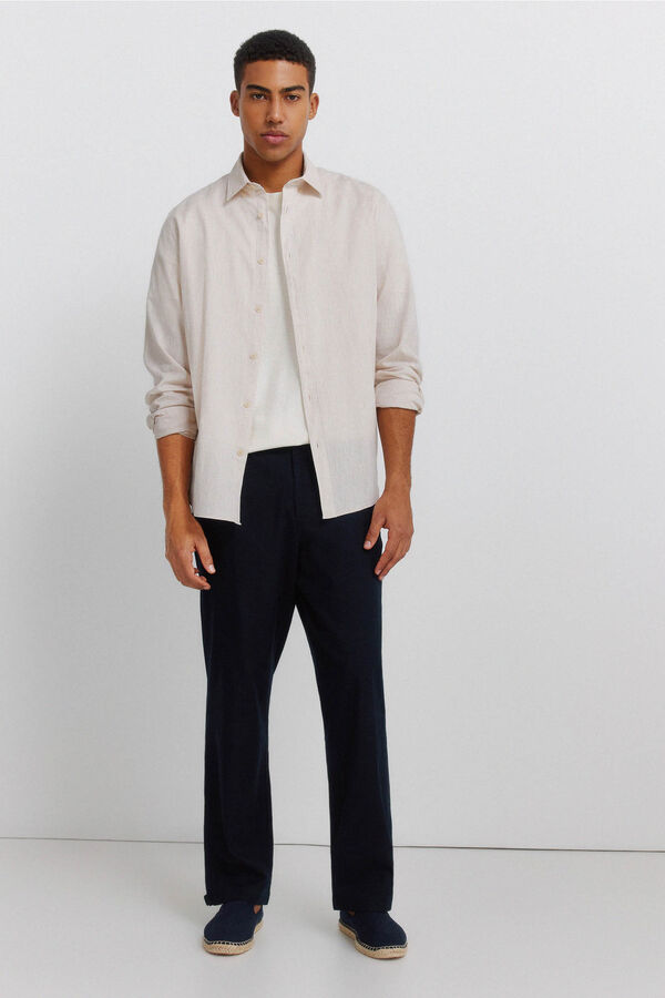 Springfield Linen shirt grey