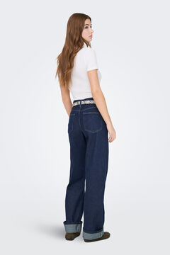 Only Jeans wide baixo virado