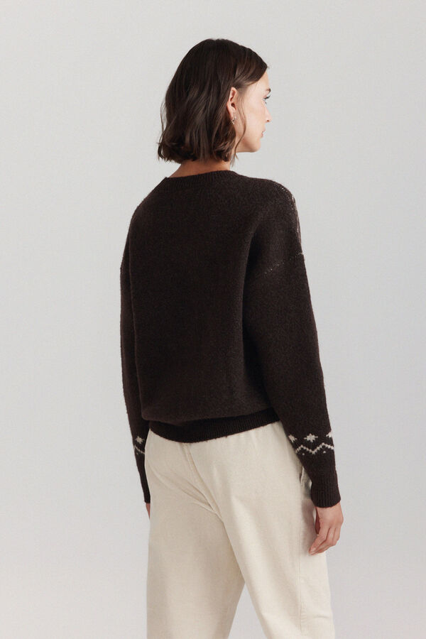 Springfield Jacquard horse jumper brown