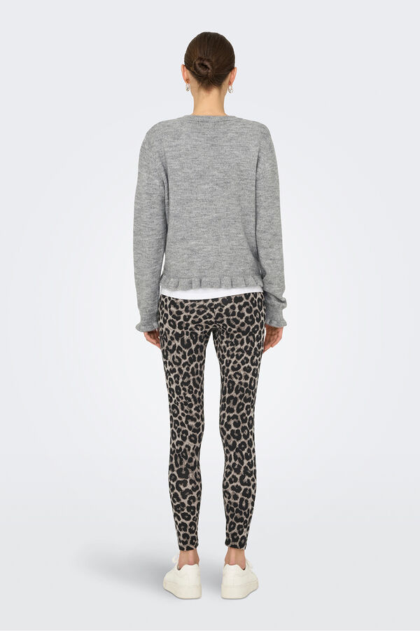 JDY Buttons fastening cardigan grey