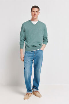 Springfield Camisola b&aacute;sica gola em bico logo Springfield