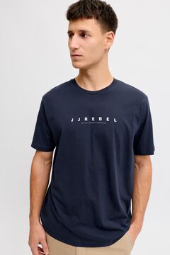 JJ REBEL kurz&auml;rmelig T-Shirt mit schlichtem Logo