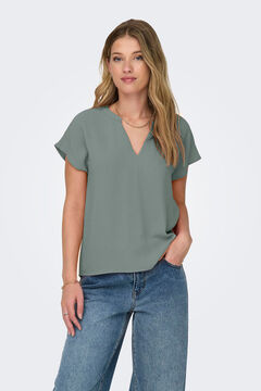 Springfield Plain V-neck blouse  green