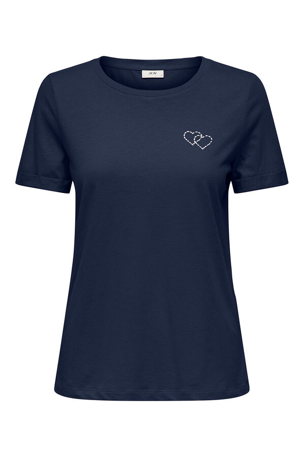 JDY Camiseta manga corta azul