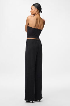 Pieces Lurex wide trousers