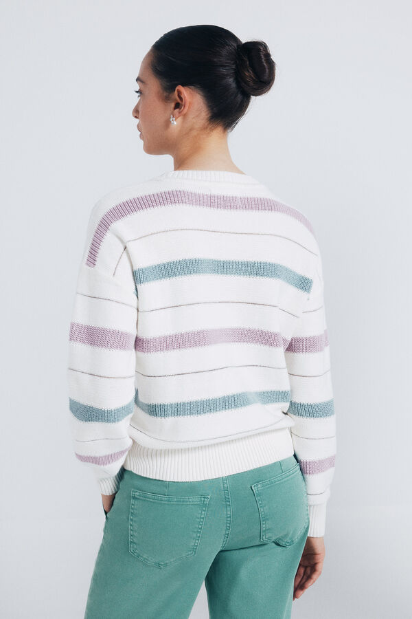 Springfield Lurex stripes jumper beige