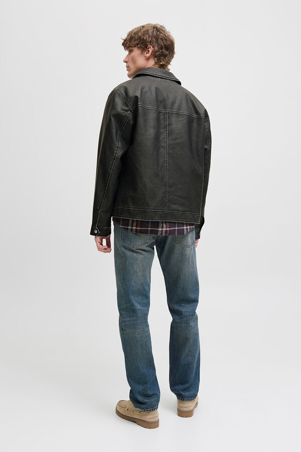 Jack & Jones Faux leather jacket black