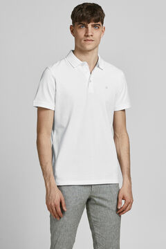 Springfield Poloshirt aus Bio-Baumwolle Streifendetail blanco